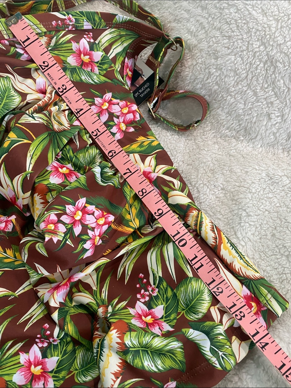 Nicole Miller Ruched Tankini 2 Piece  Swim Suit - Picture 10 of 13
